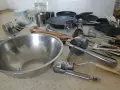 Лот от различни домакински посуди: тигани, прибори, купички, преси, буркани, канчета, белачка за кар, снимка 2
