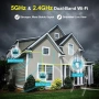 SYMYNELEC 5GHz/2.4GHz Външна водоустойчива камера за видеонаблюдение с крушка, охранителна камера , снимка 2
