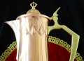 Медна кана с капак WMF бягащ щраус Art Nouveau,Jugendstil , снимка 7