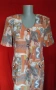 Дамски Костюм-L - XL/ Комплект- Пролет- Лято- немачкаема материя с перлени копчета, снимка 3