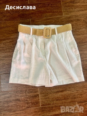 Къси ленени панталонки S/38 H&M