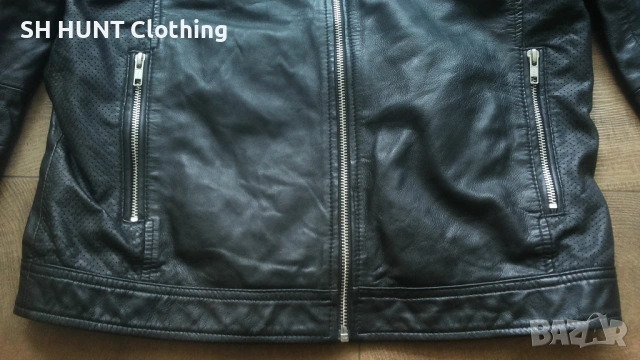 Jack & Jones JCOMORTY LEATHER Jacket Размер M мъжко яке естествена кожа 14-27, снимка 7 - Якета - 54803659