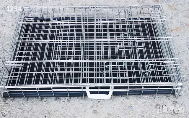 метална сгъваема клетка за куче 77x54x63см за транспорт и стационар, снимка 10 - За кучета - 55403338