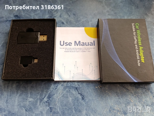 Car wireless adapter for CarPlay and Android Auto, снимка 2 - Аксесоари и консумативи - 54960090