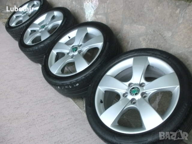 17 цола 5 х 112 мм 4 бр лети джанти - Volkswagen,Audi,Seat,Skoda ! - комплект с гуми 225 45 17 !, снимка 3 - Гуми и джанти - 54934521