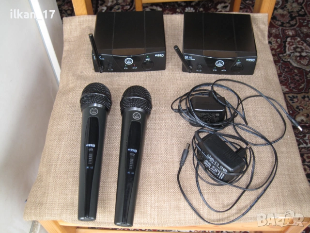 AKG WMS 40 mini PRO Два Микррофона  Внос от Германия в отлично състояние , снимка 1 - Микрофони - 38724118