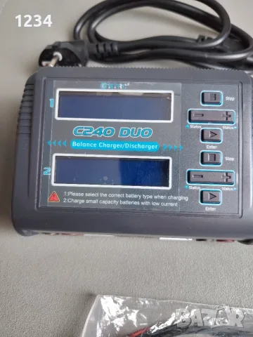 HTRC Lipo C240 Duo зарядно устройство RC зарядно за LiPo Li-ion LiHV LiFe NiMH NiCD Pb, снимка 5 - Друга електроника - 55406620