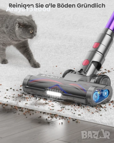 Anyson Stars 5 Безжична прахосмукачка 45000 Pa, 550W до 70 мин. работа, LED дисплей и анти-заплитане, снимка 5 - Прахосмукачки - 54064814