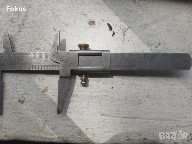 Стар английски марков малък шублер, снимка 4 - Антикварни и старинни предмети - 54183234