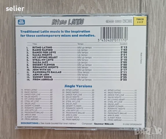 Sauveur Mallia ‎– Ritmo Latino Оригинален диск  Издание 🇫🇷 FRANCE 2002г  Стил:Latin Pop, Salsa, Me, снимка 3 - CD дискове - 55573944