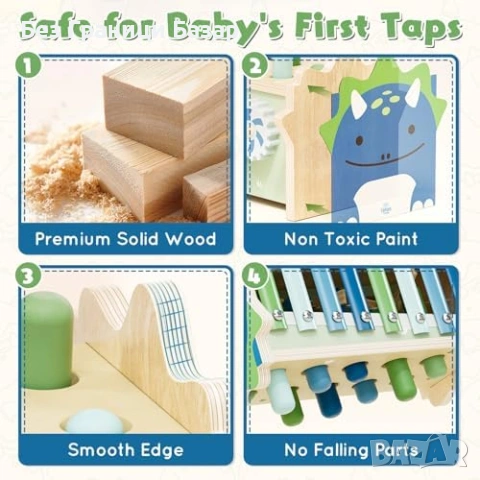 Нова Дървена образователна играчка за фина моторика с чукче и зъбни колела, снимка 5 - Образователни игри - 54042163