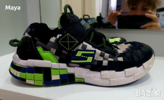 Skechers Megaraft 35 р-р Майнкрафт, снимка 3 - Детски маратонки - 54830784