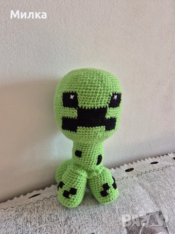 Крипер - ръчно плетена играчка, снимка 3 - Плюшени играчки - 52975707
