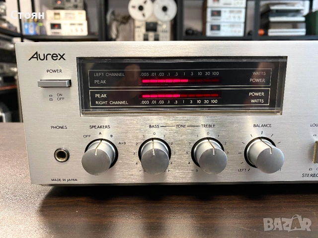 Vintage усилвател Aurex/Toshiba, снимка 2 - Ресийвъри, усилватели, смесителни пултове - 54380725