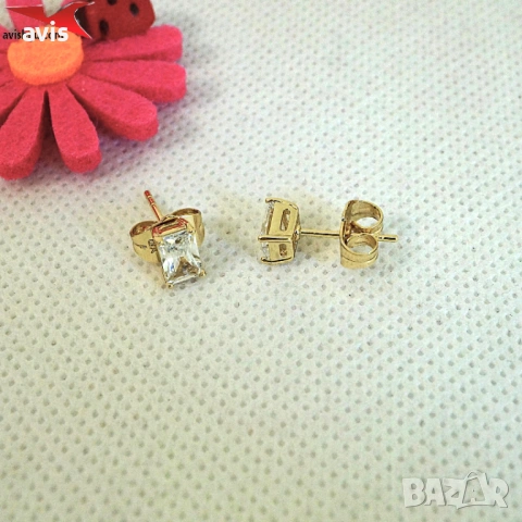 Обеци с 14К златно покритие 2141900, снимка 3 - Обеци - 54223650