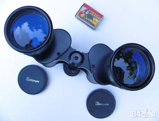 К-т Оригинал PATHESCOPE Японски БИНОКЪЛ 10x50 с Капачки Обективи Окуляри Ремъци Футляр Чанта БАРТЕР, снимка 3 - Екипировка - 54826852