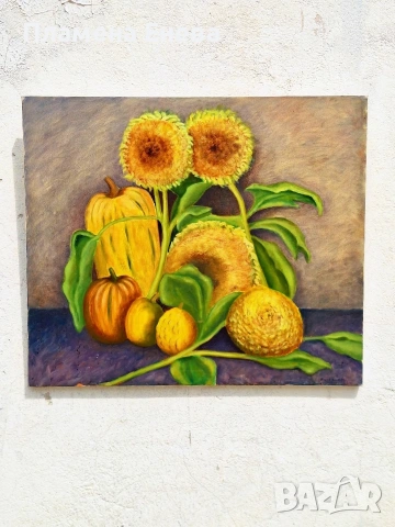 Авторски натюрморт , снимка 2 - Картини - 54224582