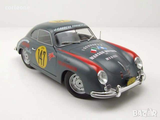 Porsche 356A n.147 Panamericana 1954 - мащаб 1:18 на Solido моделът е нов в кутия, снимка 9 - Колекции - 55264922