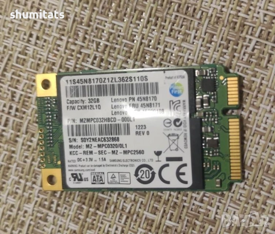 SSD 32gb Samsung на PCI-E за Lenovo, снимка 2 - Части за лаптопи - 55138568
