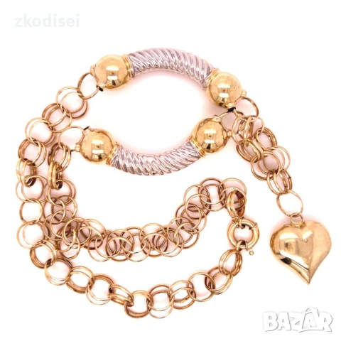 Златно колие 19,28гр. 49,0см. 14кр. проба:585 модел:38005-5, снимка 2 - Колиета, медальони, синджири - 54074520