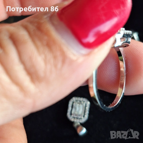 Чисто нов сребърен комплект , снимка 6 - Бижутерийни комплекти - 55032792