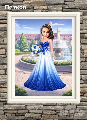 Дигитална карикатура - шарж по снимка - подарък за рожден ден, юбилей, сватба,бал или друг повод, снимка 2 - Картини - 53117250