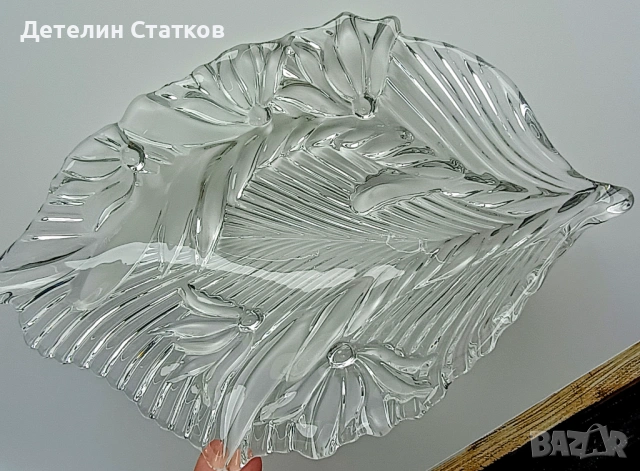 Стъклено плато, снимка 2 - Чинии - 54348114