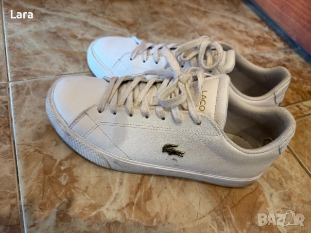 Lacoste оригинални носени обувки , снимка 5 - Маратонки - 54571765