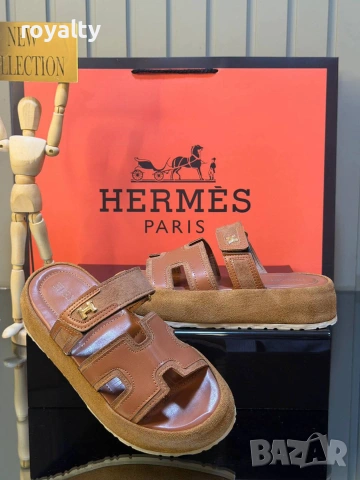 Hermes Нови Дамски Чехли Ерме Различни Цветове , снимка 9 - Чехли - 55129772