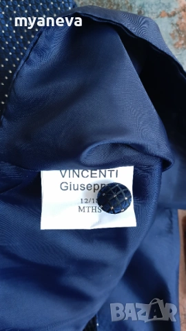 Детски , официален комплект на марката Vincenti , линия Giuseppe от тъмносин сатениран плат. ​, снимка 6 - Детски комплекти - 54411179