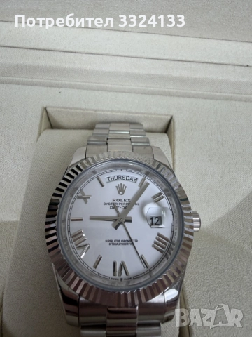 Rolex Day-Date 40 mm President
Bracelet White Dial, снимка 2 - Мъжки - 55608762