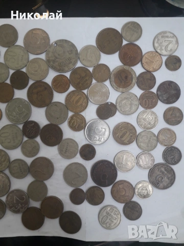 лот от 100 броя монети СССР рубли и копейки, снимка 3 - Нумизматика и бонистика - 54168178
