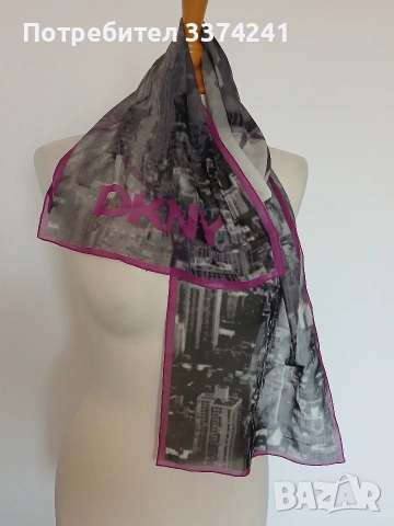 Копринени шалове DKNY  3бр., снимка 11 - Шалове - 53797485