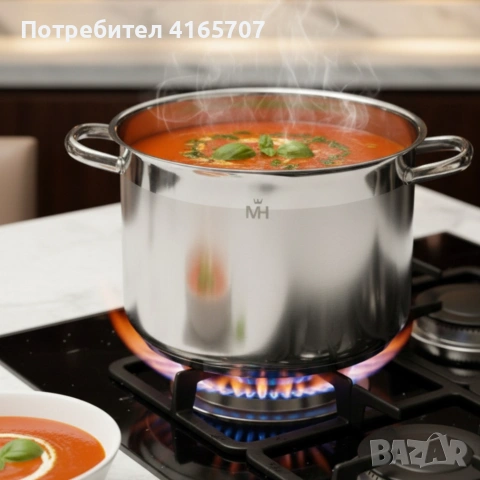 Неръждаема тенджера -  MERCURY HAUS COSMO PREMIUM – издържа натоварване, готви равномерно и служи с , снимка 4 - Съдове за готвене - 55101789