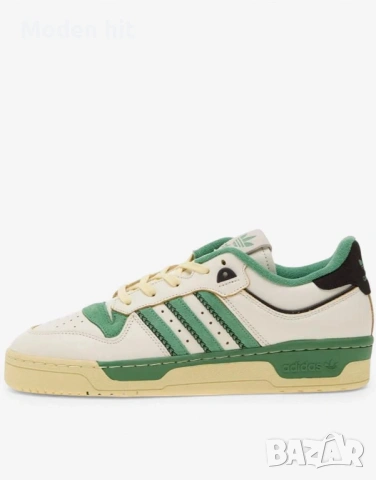 Оригинал! ADIDAS Rivalry 86 Low Shoes White/Green мъжки сникърси, снимка 3 - Маратонки - 54326200