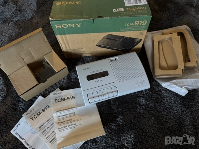 Чисто Нов SONY TCM-919 Касетен рекордер  Cassette Recorder Касетофон