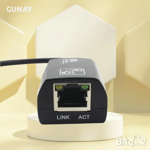 USB 3.0 Gigabit Ethernet LAN RJ45 Мрежов Адаптер 1000Mbps Network, снимка 2 - Други - 54004815
