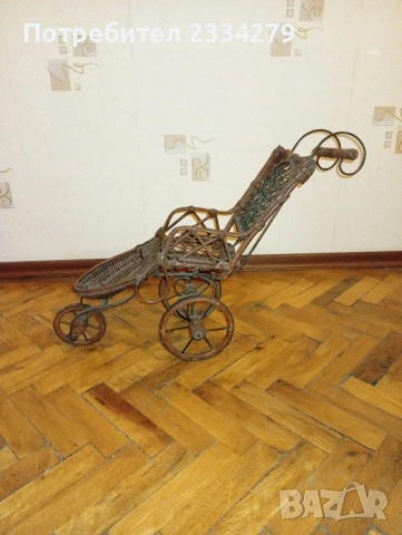 Автентична количка за кукли и декорация, изработена ръчно., снимка 6 - Колекции - 54493281
