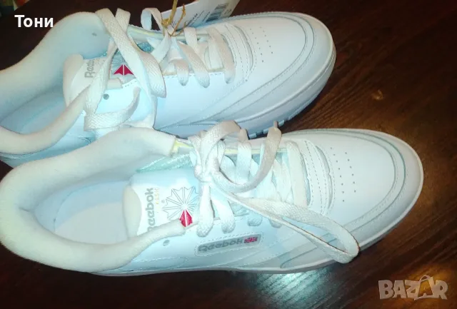REEBOK Оригинал Нови Дамски Маратонки Изцяло от Естествена Кожа с Етикет 40, снимка 8 - Маратонки - 55495368