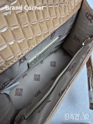 Нова дамска чанта Steve Madden Daxton Nude Croc, снимка 6 - Чанти - 54405942