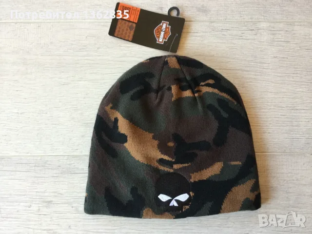 НОВА унисекс камуфлажна зимна шапка HARLEY DAVIDSON от САЩ, снимка 4 - Шапки - 53455126