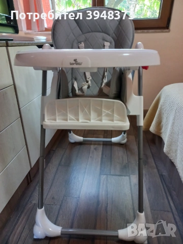 Столче за хранене LORELLI DULCE Grey Leather за деца на възраст 6+ месеца