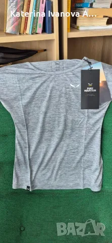 Дамска тениска Salewa Women's Puez Melange Dry S/S Tee – Размер 36S, цена: 31 €, снимка 6 - Тениски - 55294067