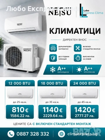 Климатик NeTsu - 5 години гаранция 