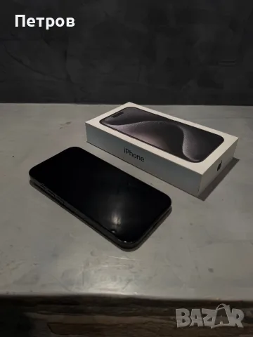 КАТО ЧИСТО НОВ Iphone 15 Pro 256 GB Black, снимка 5 - Apple iPhone - 55613206