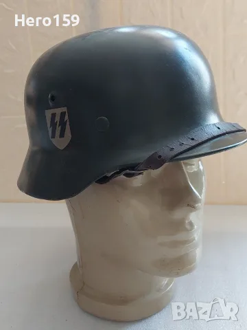 WW2-Две стоманени военни бойни каски,руска модел 1939/немска SS,М35-втора световна война, снимка 8 - Антикварни и старинни предмети - 55449239