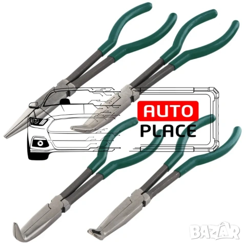 Професионален комплект дългораменни клещи ROCKFORCE - 4 части / CR-V, снимка 2 - Клещи - 53955630