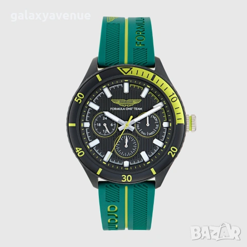 Мъжки спортен часовник Aston Martin F1 Team PIT Watch, Силиконова каишка, 46mm