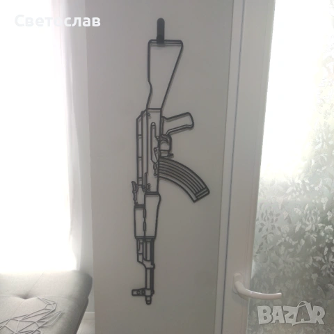 Метална картина AK-47 от CS2/CS – 75см | Безплатна доставка, снимка 3 - Картини - 54660181