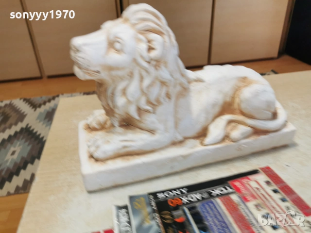ЛЪВ-МАСИВЕН ТЕЖЪК 30Х20Х13СМ 0205262000, снимка 16 - Антикварни и старинни предмети - 54391920